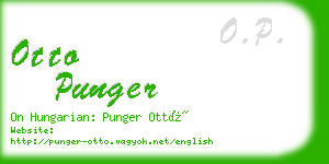 otto punger business card